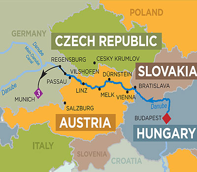 Melodies of the Danube Map